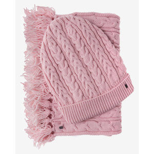 Tommy Hilfiger dámská sada čepice a šály růžové barvy